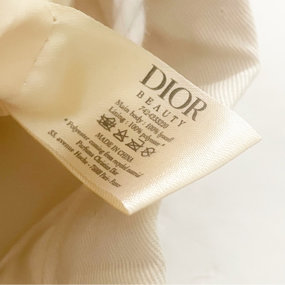CD Christian Dior Canvas Drawstring Cinched Beauty Pouch Round - Picture 5 of 6